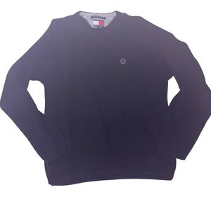 Vtg Tommy Hilfiger Men's L wool Blend Crew Neck Sweater